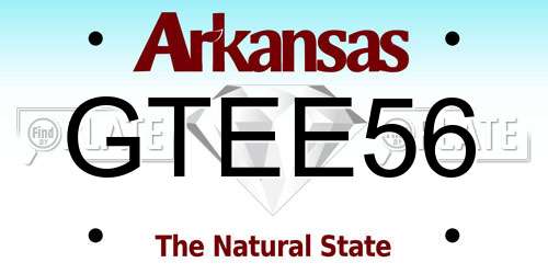 GTEE56 Arkansas License Plate