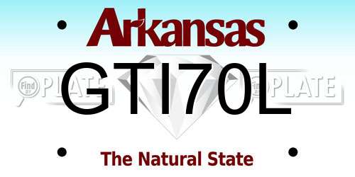 GTI70L Arkansas License Plate