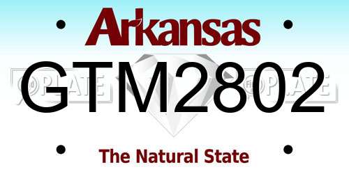 GTM2802 Arkansas License Plate