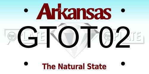 GTOT02 Arkansas License Plate