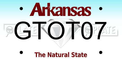 GTOT07 Arkansas License Plate