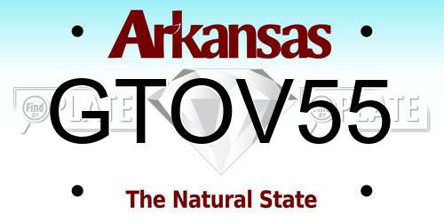 GTOV55 Arkansas License Plate