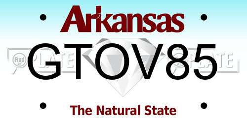 GTOV85 Arkansas License Plate