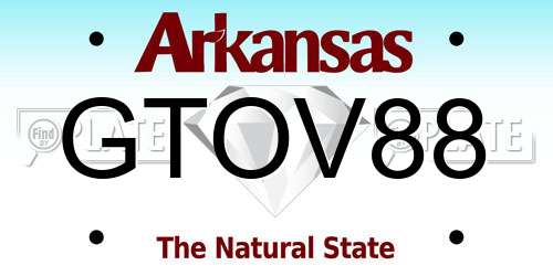 GTOV88 Arkansas License Plate