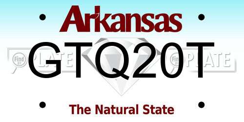 GTQ20T Arkansas License Plate