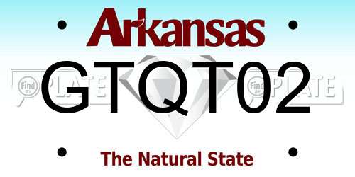 GTQT02 Arkansas License Plate
