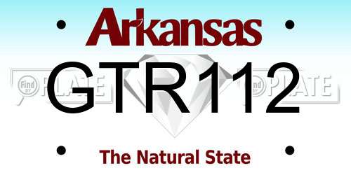 GTR112 Arkansas License Plate