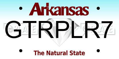 GTRPLR7 Arkansas License Plate