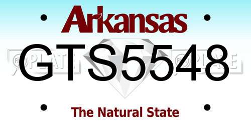 GTS5548 Arkansas License Plate