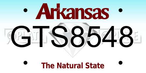 GTS8548 Arkansas License Plate