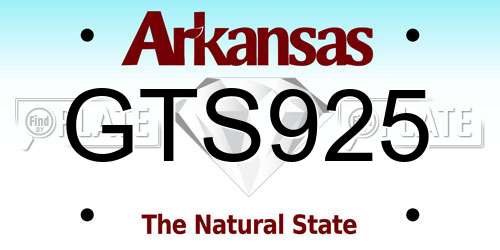 GTS925 Arkansas License Plate