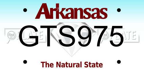 GTS975 Arkansas License Plate