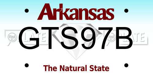 GTS97B Arkansas License Plate