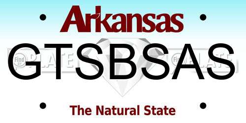 GTSBSAS Arkansas License Plate
