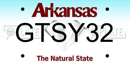 GTSY32 Arkansas License Plate