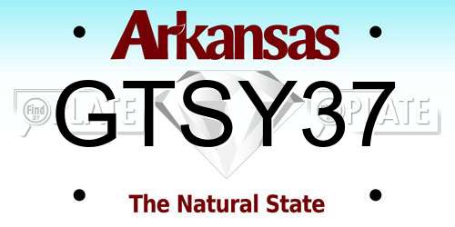 GTSY37 Arkansas License Plate