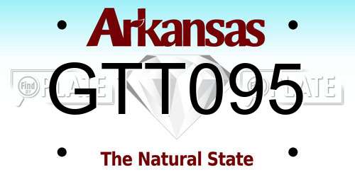 GTT095 Arkansas License Plate