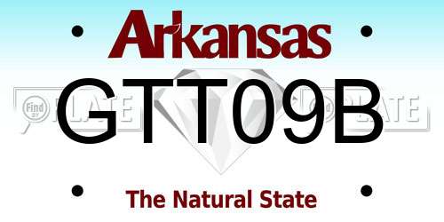 GTT09B Arkansas License Plate