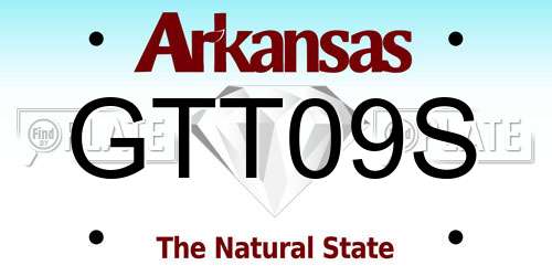 GTT09S Arkansas License Plate