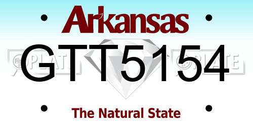 GTT5154 Arkansas License Plate