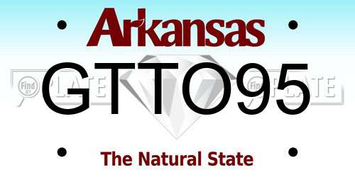 GTTO95 Arkansas License Plate