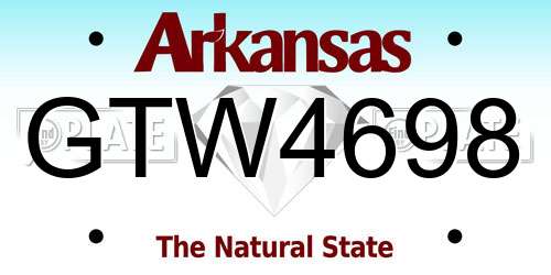 GTW4698 Arkansas License Plate