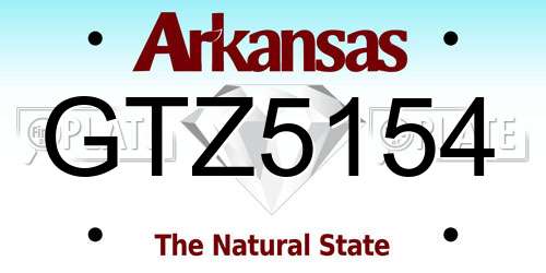 GTZ5154 Arkansas License Plate