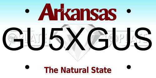 GU5XGUS Arkansas License Plate
