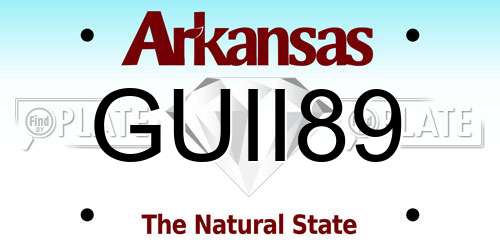 GUII89 Arkansas License Plate
