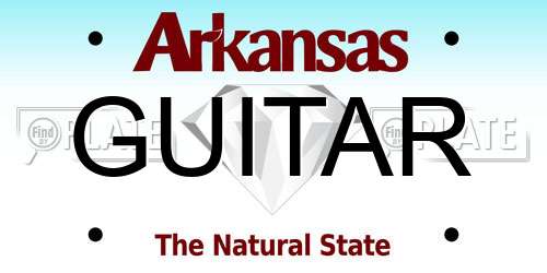 GUITAR Arkansas License Plate