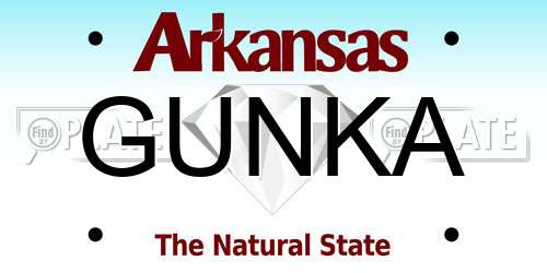 GUNKA Arkansas License Plate
