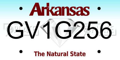 GV1G256 Arkansas License Plate