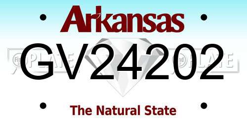 GV24202 Arkansas License Plate