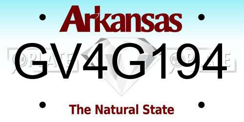 GV4G194 Arkansas License Plate