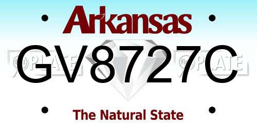 GV8727C Arkansas License Plate