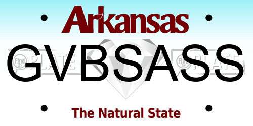 GVBSASS Arkansas License Plate