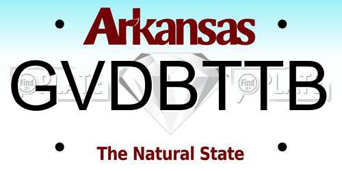 GVDBTTB Arkansas License Plate