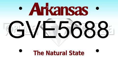 GVE5688 Arkansas License Plate