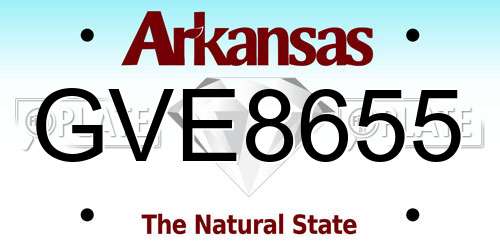 GVE8655 Arkansas License Plate