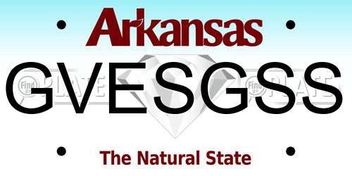 GVESGSS Arkansas License Plate