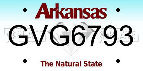 GVG6793 Arkansas License Plate