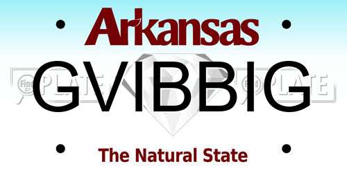GVIBBIG Arkansas License Plate