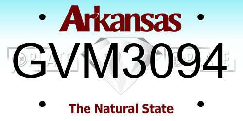 GVM3094 Arkansas License Plate