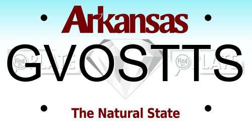 GVOSTTS Arkansas License Plate