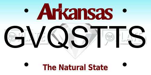 GVQSTTS Arkansas License Plate