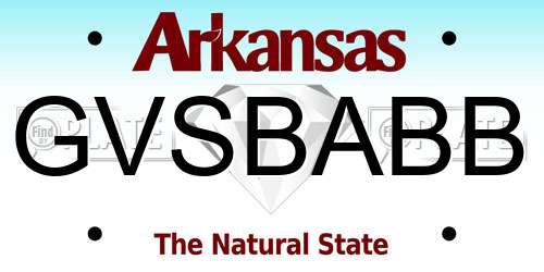 GVSBABB Arkansas License Plate