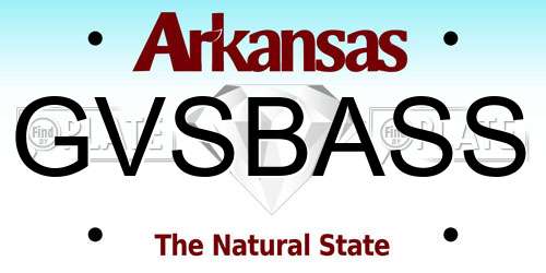 GVSBASS Arkansas License Plate