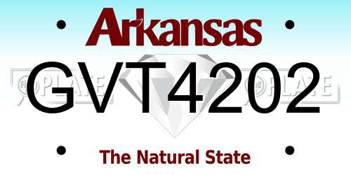 GVT4202 Arkansas License Plate