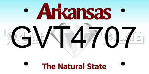 GVT4707 Arkansas License Plate