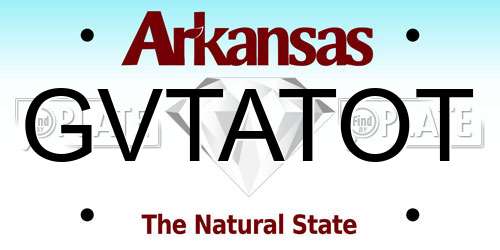 GVTATOT Arkansas License Plate